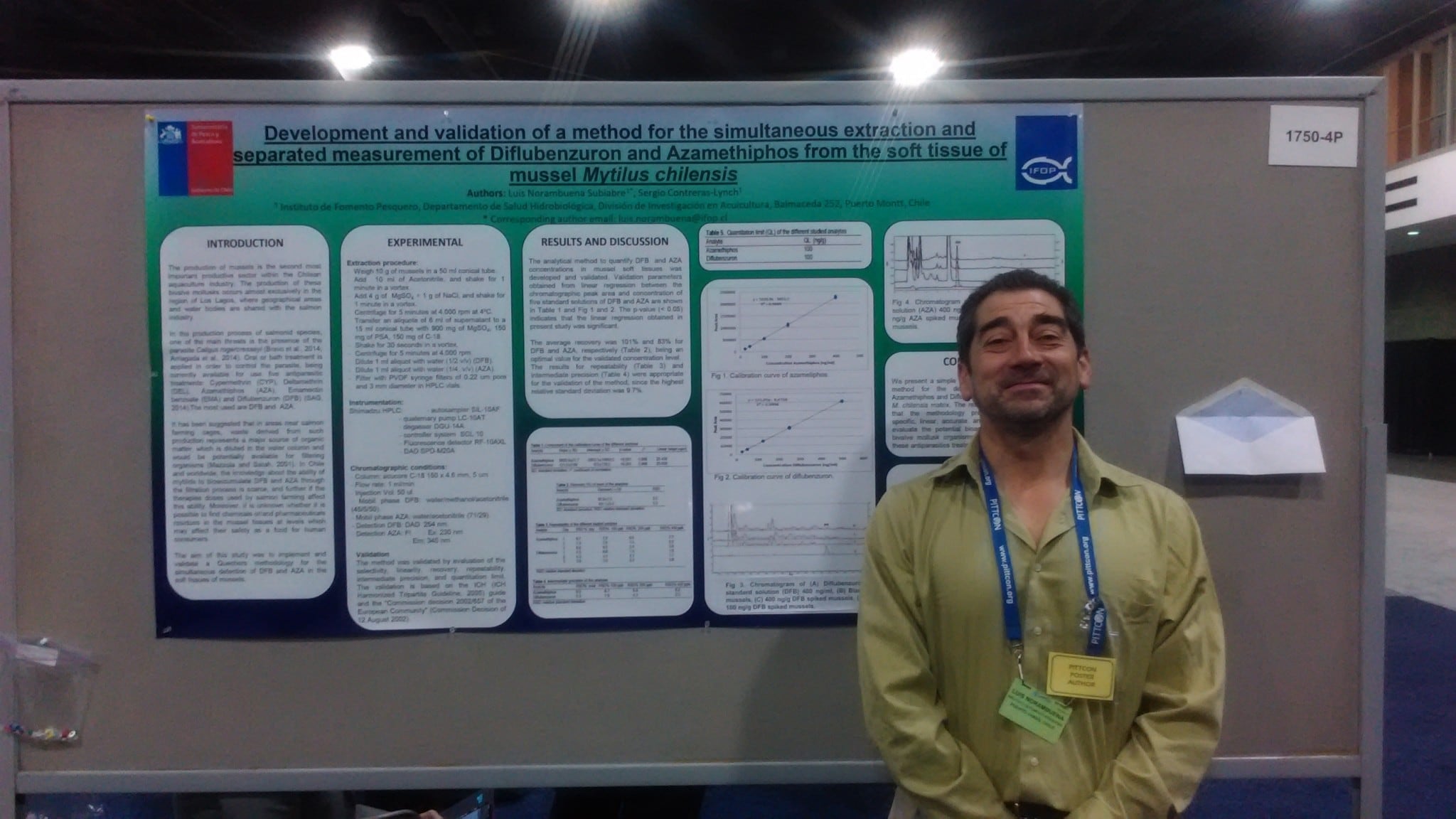 Luis Norambuena investigador de IFOP presenta trabajo en Congreso Pittcon, en Atlanta Estados Unidos