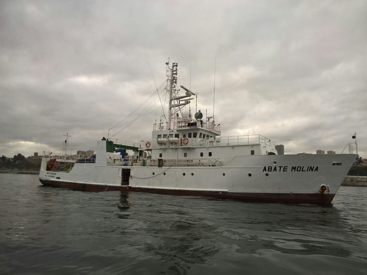 Scientific vessel Abate Molina sailed to investigate  anchovy and common sardine