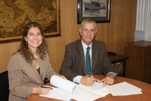 Francisca Tondreau, NGO The Nature Conservancy (TNC) program director in Chile and Luis Parot, IFOP Executive Director.