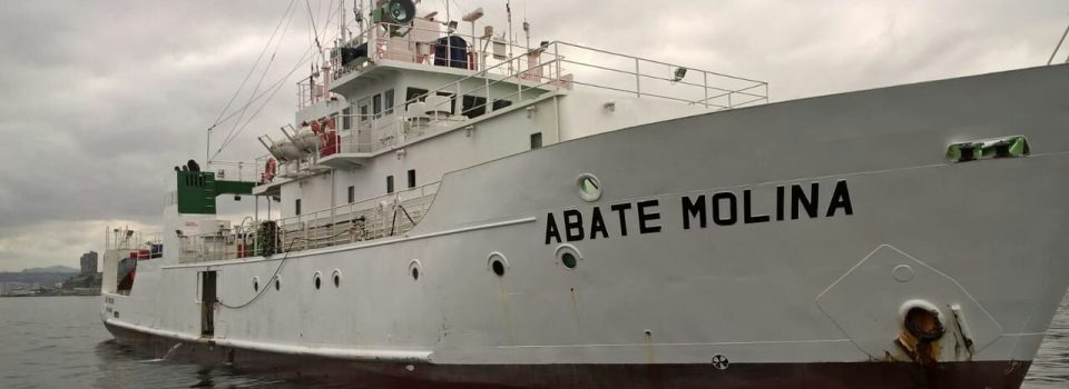 Abate Molina Scientific Vessel  sailed off  in a trip to evaluate Anchovy