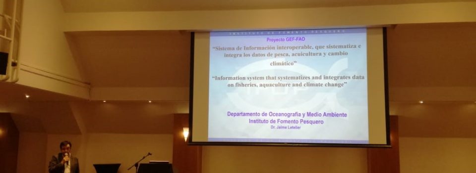 Dr. Jaime Letelier from IFOP presents in “Strategies for adaptation to climate change and  public-private collaboration role” workshop