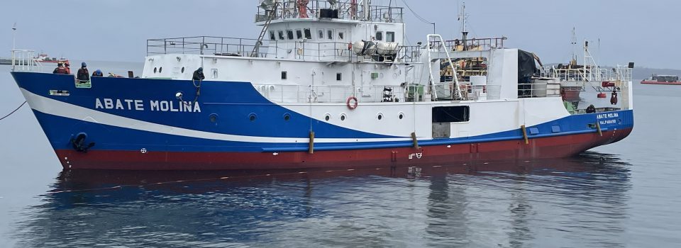 On April 13th, remodeled scientific vessel Abate Molina arrives in Valparaíso