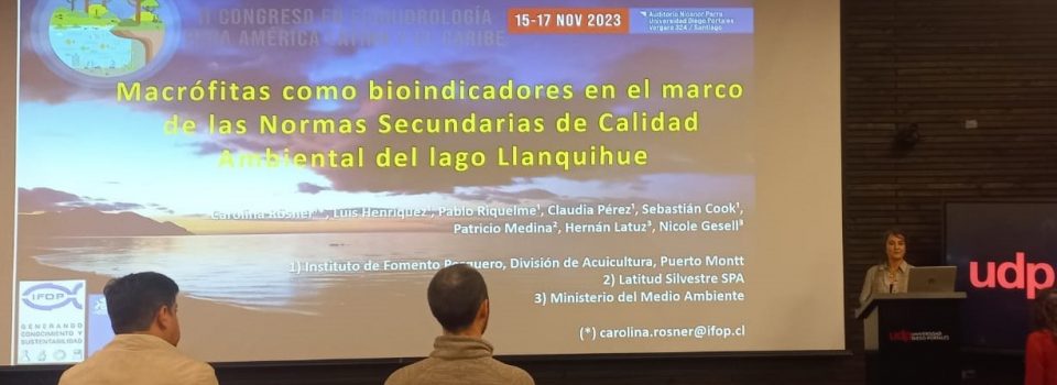 Participation of IFOP researchers, Carolina Rösner and Rodrigo Vera in the Second Congress of Ecohydrology